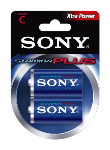 Sony Batería Alcalina, Bebé, C, Lr14, 1.5V Stamina Plus, Ampolla Al por Menor (2-Pack)