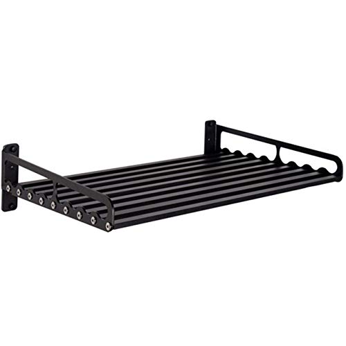 Soporte de pared de soporte de microondas de acero inoxidable, Organizador de almacenamiento de utensilios de cocina Carga plegable 30 kg Con 5 ganchos para horno eléctrico Horno microondasSoporte de