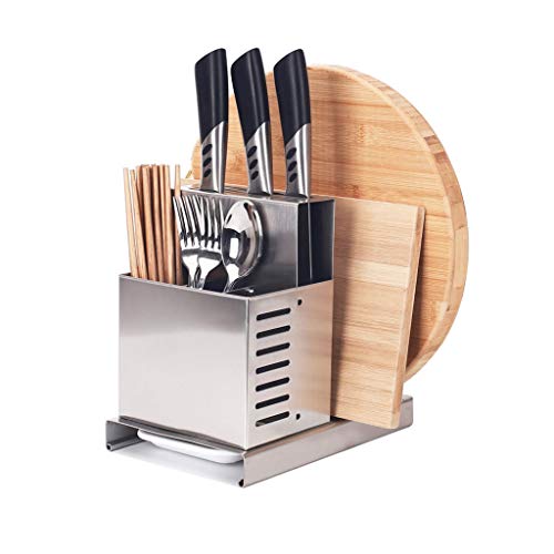 Soportes y organizadores para utensilios Cuchillo de estante de cocina de acero inoxidable multifuncional duradero / Tenedor / Tabla de cortar Cocina Rack de almacenamiento de cocina Cocina Entrepaños