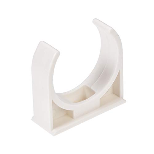 sourcing map Junta de aislamiento PVC T Soporte de Tubería Pinzas Blanco 32mm de Diámetro 15pzas