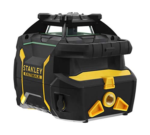 STANLEY FATMAX FMHT77448-1 - Nivel láser giratorio verde, 600 m, vial 360°, incluye detector