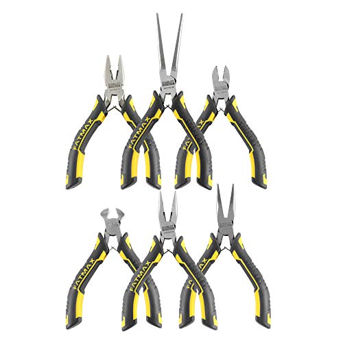 Stanley FMHT0-80541 Set mini-alicates FATMAX 6 piezas, Nero/Giallo