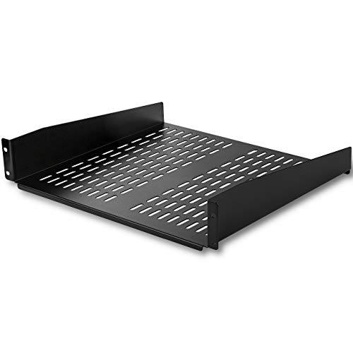 StarTech CABSHELFV - Bandeja ventilada para Armario Rack Universal (19", hasta 22 kg, 2U), Color Negro