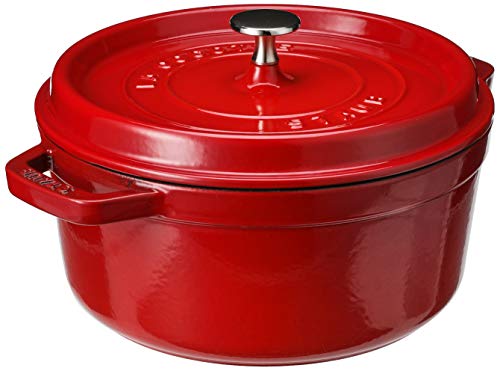 Staub 4-Quart Round Cocotte - Cazuela 4-quart cereza