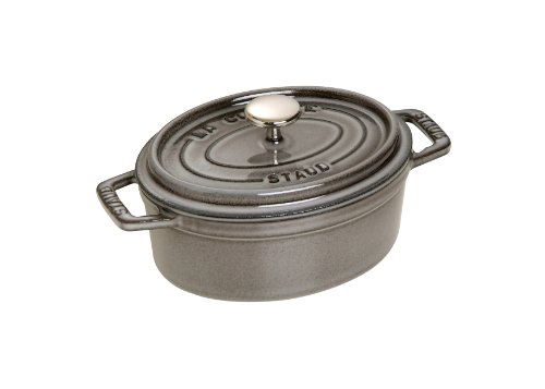 STAUB Cocotte Ovalada, Hierro Fundido, Gris Grafito, 15 cm