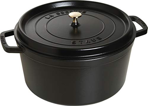 STAUB Cocotte Redonda, Hierro Fundido, Negro Mate, 34 cm