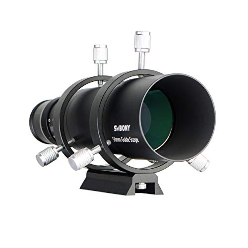 Svbony SV106 Telescopio Guia 60mm Guiados Telescopio Guidescope F4 Proporción Focal 240 Distancia Focal Enfocador Telescopio con Enfoque Helicoidal Doble 1.25"