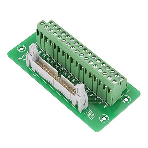 Tablero verde de la conexión del PLC, con metal, conector plástico del bloque de terminales del PLC del carril servo 48V