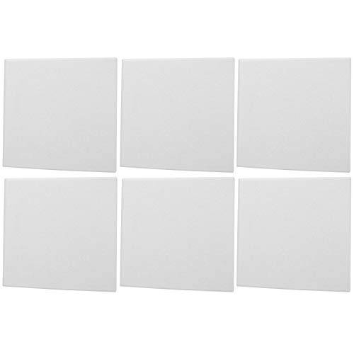 Tableros absorbentes de sonido Vbest Life, 6 paneles de absorción acústica de fibra de poliéster para tratamiento acústico de aislamiento de graves y eco y decoración de paredes(Blanco)