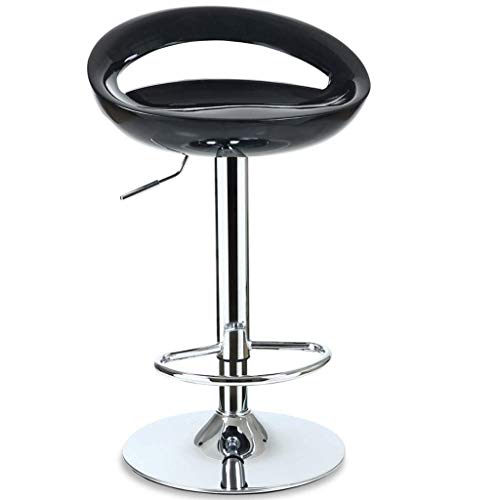 Taburete W-Bar Silla De La Barra De Ocio Con Respaldo, Elevador Giratorio ABS Taburete Alto De Acero Cromado, Silla De Desayuno Silla De Café Silla Para El Hogar Cocina Mostrador Salón Belleza Taburet