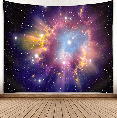 Tapiz Pared poliéster a Mano Tapiz -Aurora de Color-Tarot Psicodélico Bohemio Mandala tapices Naturaleza Paisaje Manta Pared salón Dormitorio Hogar Navidad Decoración150cm x 200 cm(58x79)