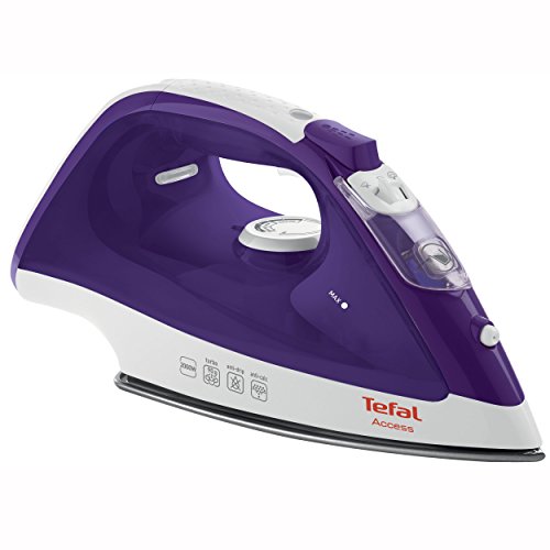 Tefal Access Easy FV1526 - Plancha (Plancha vapor-seco, 1,9 m, 90 g/min, Púrpura, 25 g/min, 0,25 L)