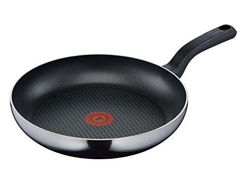 Tefal D51608 Resist - Sartén (32 cm, revestimiento antiadherente, Thermo-Spot, aluminio), color negro