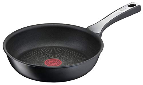 Tefal Unlimited On Sartén 24 cm con revestimiento resistente, thermo-signal, apta para gas, vitrocerámica, eléctricas e inducción, forma profunda