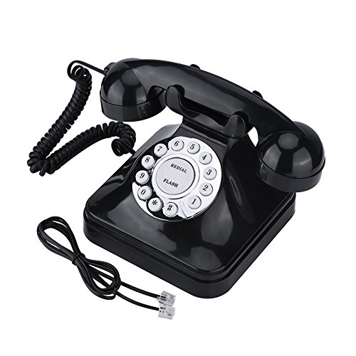 Teléfono fijo Vintage Retro Wire Teléfono fijo con cable Teléfono Old Fashioned Teléfono Reemplazo para la casa y la oficina Decor