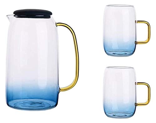 Tetera hervidor de cristal de 1550 ml, diseño simple, tetera transparente de grado premium con asa integrada para oficina, hostelería, té, taza de té