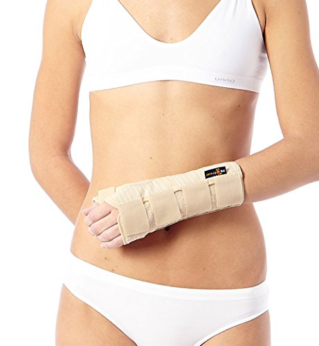 Teyder Muñequera Férula Palmar-Pulgar, Mano Izquierda, color Beige, talla XL