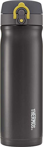 Thermos - Frasco de bebida directa (acero inoxidable, 470 ml), color gris