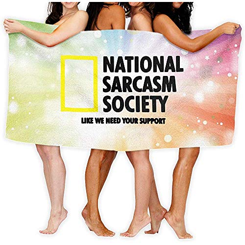 Toalla de Playa National Sarcasm Society Moda Toallas de baño de Playa de Gran tamaño 80X130cm