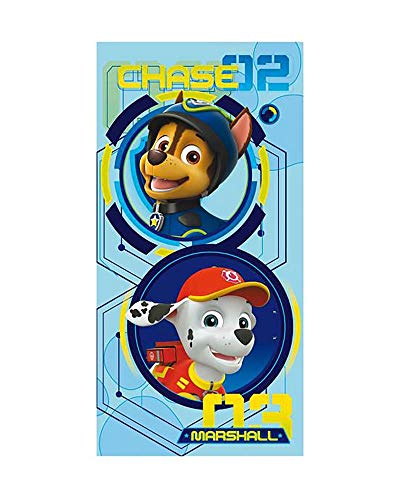 Toalla de playa Patrulla Canina, Paw Patrol 70x140cm poliester (marshall y chase)