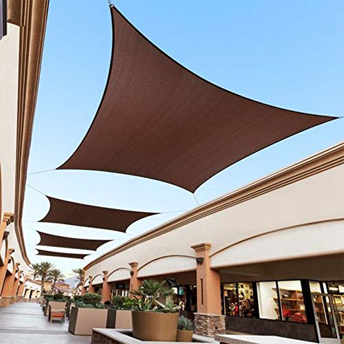 Toldo Vela de Sombra Rectangular Protección Rayos UV Solar Protección HDPE Transpirable Aislamiento de Calor para Dar Sombra a su, Jardín (2 * 3m, Marrón)