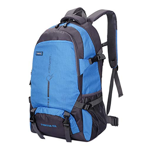 Topashe Ergonómica para Viajes Excursiones Acampadas Trekking,Bolsa de Viaje al Aire Libre, Bolsa de montañismo de Gran Capacidad-Blue_45L,Impermeable Mochila de Marcha Trekking