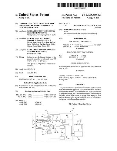 Transmitted light detection type measurement apparatus for skin autofluorescence: United States Patent 9723990 (English Edition)