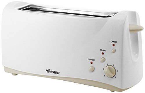 Tristar BR-1012 - Tostadora con ranura larga, 6 funciones ajustables, 1000 W