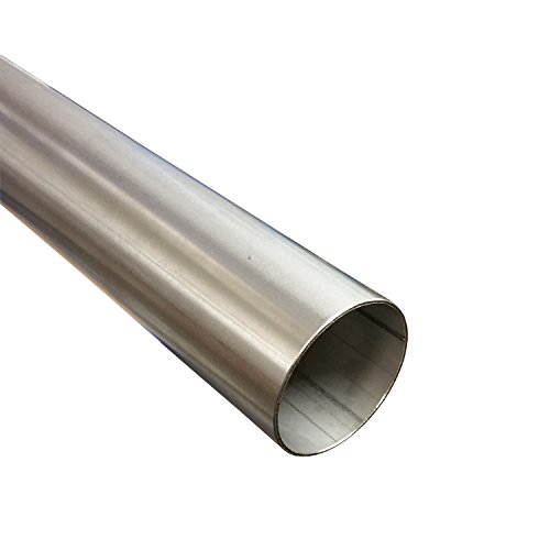Tubo de acero inoxidable de 60 mm de diámetro x 1000 mm (1 m) V2A tubo de escape de acero inoxidable 1.4301