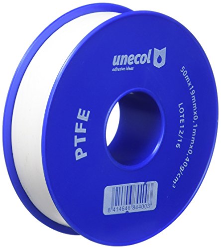 Unecol 8440 Cinta (PTFE, rollo), Blanco, 50 m x 19 mm x 0,1 mm, 0,40 g/cm³