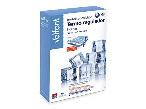 Velfont Protector de Colchón Termo-regulador Outlast Impermeable de 3 Capas (Cama 135cm)