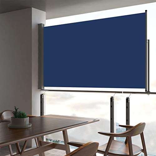 vidaXL - Toldo lateral extensible (140 x 300 cm), color azul