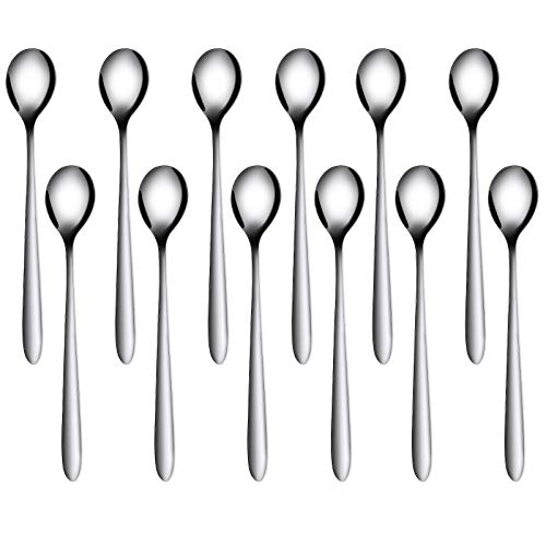 Viesap Cucharas, Juego De 12 Cucharas De Acero Inoxidable, Cuchara Sopera, Cuchara De Cena, Cuchara De Café, Cuchara De Postre, Cuchara De Helado, Cuchara De Sopa, Cuchara De Té, Cuchara De Fruta.