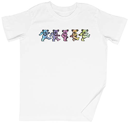 Vistoso Bailando Osos Blanca Niños Chicos Chicas Camiseta Unisexo Tamaño S White Kid's Boys Girls tee Size S