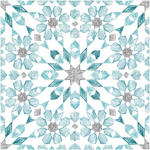 WallPops FP2949 Radiance Peel & Stick - Azulejos para suelo, color azul