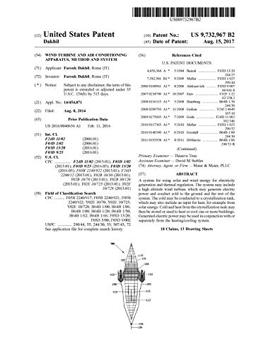 Wind turbine and air conditioning apparatus, method and system: United States Patent 9732967 (English Edition)