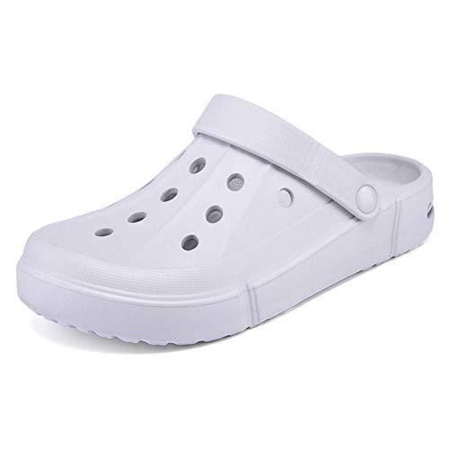 WTFYSYN Zapatos de Playa y Piscina,Zapatos con Agujeros de Gran tamaño para Hombres, Zapatos de Playa con Cojines para Parejas-Gris_37,De Espuma Suave Zapatos De Piscina