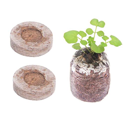 Yardwe 10 UNIDS Peat Pellets Semillas de Arranque de Semilla Semillas de Arranque de Semillas Plántula Bloque de Suelo 3 cm