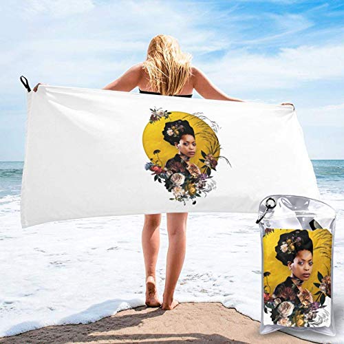 Yuanmeiju Toalla Toalla de baño de Secado rápido Erykah Badu Quick Dry Towel Unisex Blanket Portable Lightweight Towel for Beach Bath Travel Swim Pool Yoga Gym