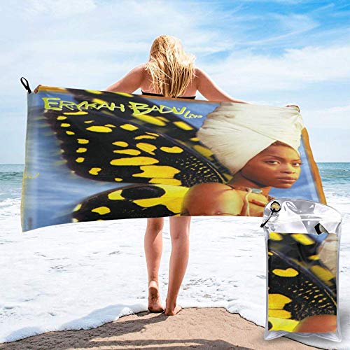 Yuanmeiju Toalla Toalla de baño de Secado rápido Erykah Badu Quick Dry Towel Unisex Blanket Portable Lightweight Towel for Beach Bath Travel Swim Pool Yoga Gym