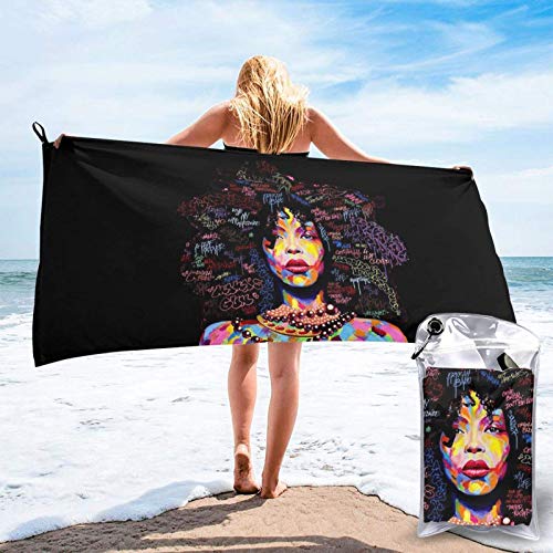 Yuanmeiju Toalla Toalla de baño de Secado rápido Erykah Badu Quick Dry Towel Unisex Blanket Portable Lightweight Towel for Beach Bath Travel Swim Pool Yoga Gym