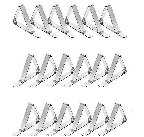 24 Pack Clips de Mantel, Clips de Acero Inoxidable Mantel Pinza para Mantel Cubierta, Ideal para el Hogar, Fiestas, Picnics, Restaurante, Bodas, Buffets, Cenas