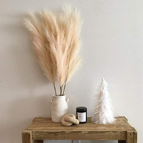 5 Piezas de 80 cm de Altura Artificial Faux Pampas Grass Plantas Artificiales, Plantas Artificiales, Hierba de caña, Hierba de Pampa, decoración, caña, Boda, día Festivo, Fiesta (5, 80cm)