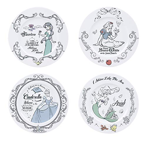 ABYstyle - Disney - Set de 4 Platos de Postre - Princesas