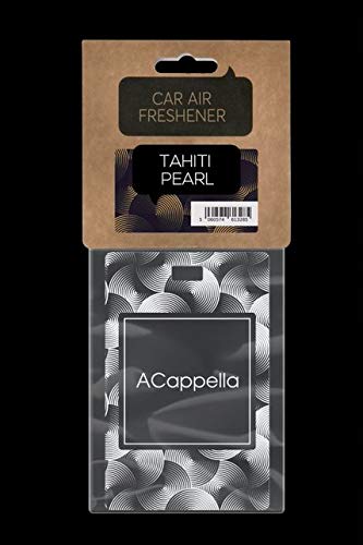 ACappella ambientador Colgante en Tarjeta perfumada para Coche Tahiti Pearl - Difusor de Fragancia perfumada para el Coche, Larga duración