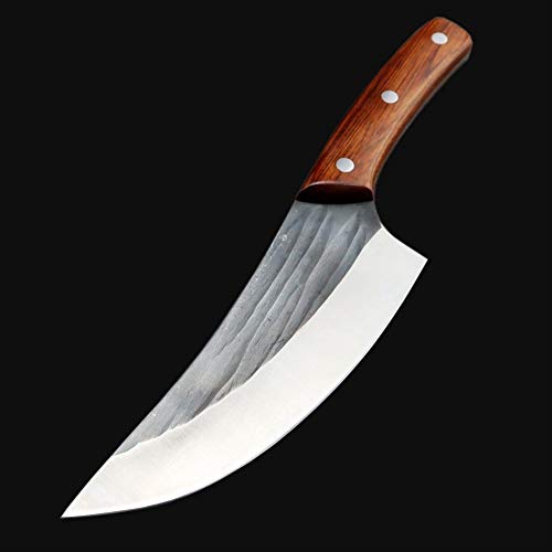 Aleación de acero forjado cuchillo de la mano de la carne machete utilidad cuchilla afilada cuchilla rebanadora Tipo cuchillo chef de (Size : 5 inches)