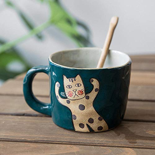 Animal Cute Big Creative Tazas Cerámica Regalos Espresso Pareja Gato Taza Vajilla De Dibujos Animados Filizanki Do Kawy Cocina Comedor Bar Ea60Mk-Style_2