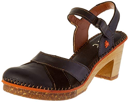 Art Amsterdam, Sandalias con Punta Abierta Mujer, Negro (Black Black), 38 EU