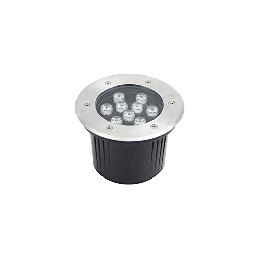 AWSAD Luces de Suelo para Exteriores de bajo Voltaje 9W / 6W, luz empotrada subterránea LED de 12V-24V, 6 Colores (Color : E, Size : 9W)