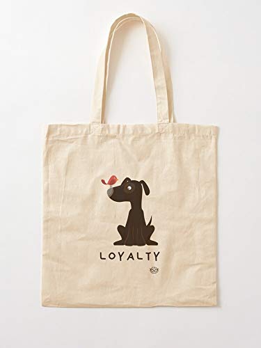 Bargaineddeals Red Chocolate Harmony Brown Friendship Bird Dog Labrador Tote Cotton Very Bag | Bolsas de supermercado de lona Bolsas de mano con asas Bolsas de algodón duraderas